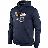 Men's St. Louis Rams Nike Kick Off Staff Performance Pullover Hoodie - Navy Blue,baseball caps,new era cap wholesale,wholesale hats